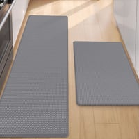 COLOR&GEOMETRY Konyhai Szőnyeg Szett - 2 db Csúszásmentes, Vízálló PVC Konyhai Futószőnyeg, Olajálló Konyhai Padlószőnyeg Étkezőbe, Konyhába 1