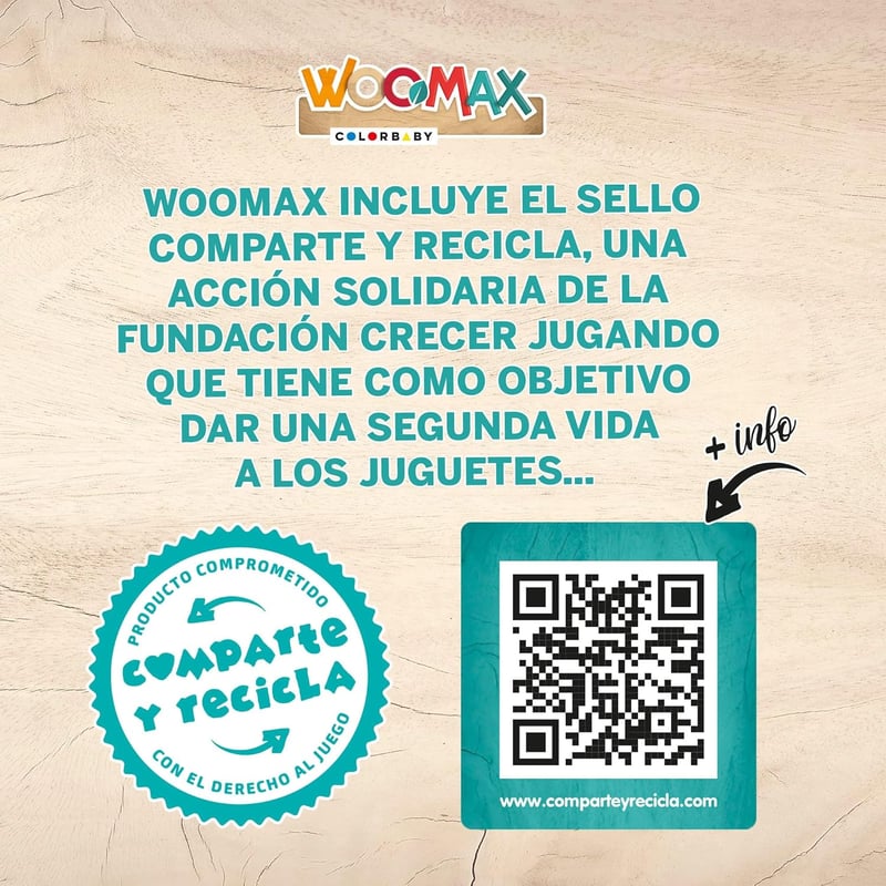 ColorBaby WOOMAX Fa Babaruha Szekrény 3 Akasztóval - Babaházhoz Való Bútor Gyerekeknek 3 Éves Kortól - Fejlesztő Játék