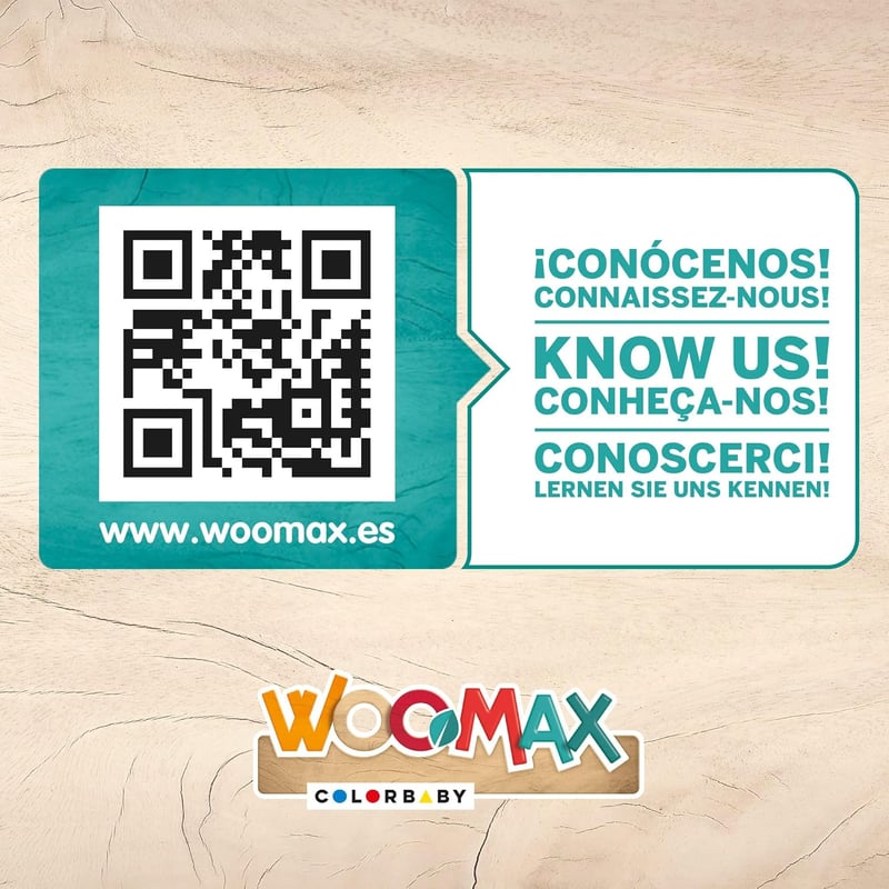 ColorBaby WOOMAX Fa Babaruha Szekrény 3 Akasztóval - Babaházhoz Való Bútor Gyerekeknek 3 Éves Kortól - Fejlesztő Játék