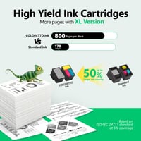 COLORETTO 304XL crni uložak s tintom za HP DeskJet 3700 3762 3760 2620 3720 3750 Envy 5010 5020 5030 HP 304 XL obnovljeni uložak 2 kom. crni 3