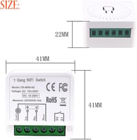 ColoRock WiFi Okos Kapcsolómodul - 2-Utas Mini Relé Modul 16A, Smart Life/Tuya Applikációval, Alexa és Google Home Kompatibilis, Hagyományos 3