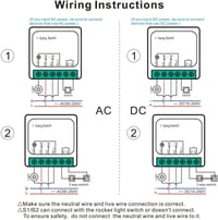ColoRock WiFi Okos Kapcsolómodul - 2-Utas Mini Relé Modul 16A, Smart Life/Tuya Applikációval, Alexa és Google Home Kompatibilis, Hagyományos 7