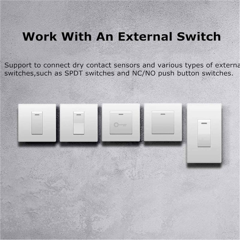 ColoRock WiFi Okos Kapcsolómodul - 2-Utas Mini Relé Modul 16A, Smart Life/Tuya Applikációval, Alexa és Google Home Kompatibilis, Hagyományos