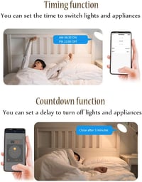 ColoRock WiFi Okos Kapcsolómodul - 2-Utas Mini Relé Modul 16A, Smart Life/Tuya Applikációval, Alexa és Google Home Kompatibilis, Hagyományos 6