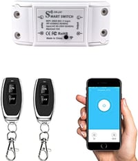 ColoRock WiFi okos villanykapcsoló Alexa Google Home vezérléssel, 2 távirányítóval 1