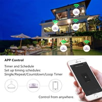 ColoRock WiFi okos villanykapcsoló Alexa Google Home vezérléssel, 2 távirányítóval 8