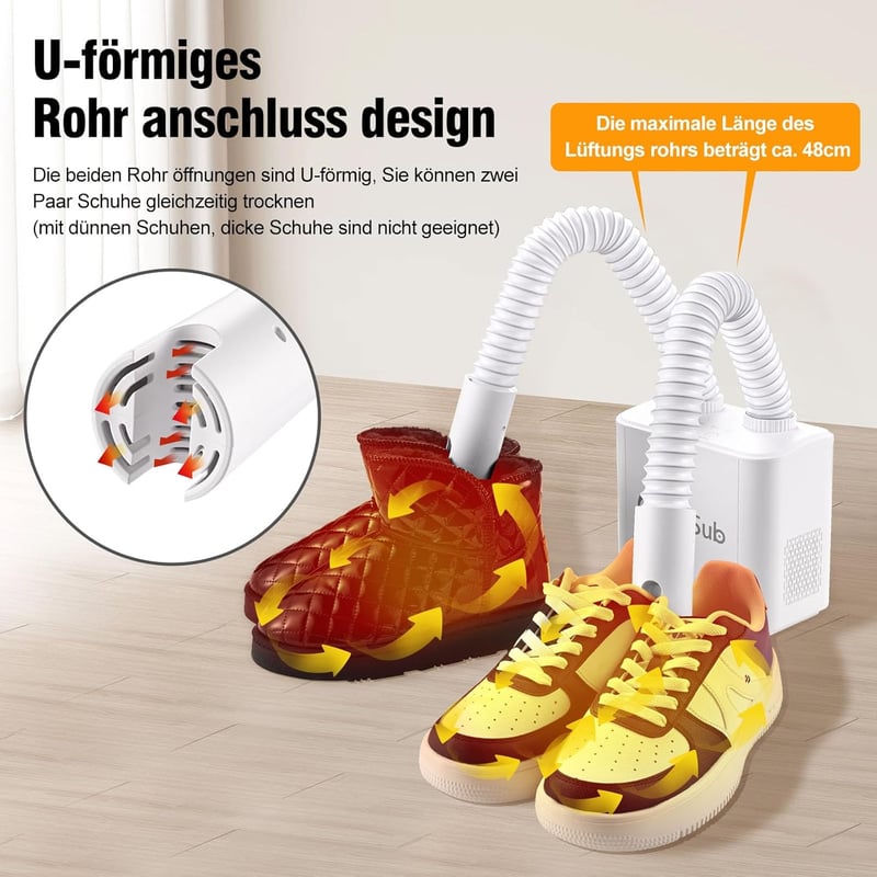 ColorSub elektromos cipőszárító 4 hőfokozattal, szageltávolítás, hordozható