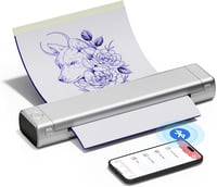 COLORWING M08F Hordozható Nyomtató A4 Bluetooth Tintamentes Ezüst iOS Android Telefonhoz Tabletre Laptophoz 1
