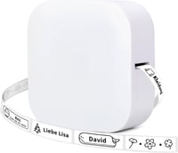COLORWING Q30 Bluetooth Címkenyomtató, Hordozható Mini Címkéző Készülék iOS Android Kompatibilis, Fehér 1
