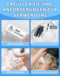 COLORWING Q30 Bluetooth Címkenyomtató, Hordozható Mini Címkéző Készülék iOS Android Kompatibilis, Fehér 4