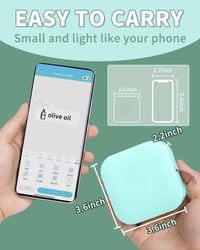 COLORWING Q30 Bluetooth címkenyomtató zöld, hordozható címkegép iOS Android 6
