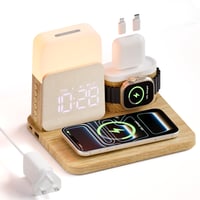 COLSUR 6 v 1 magnetická bezdrôtová nabíjacia stanica, 25 W, budík, nočné svetlo 1