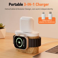 COLSUR 6 v 1 magnetická bezdrôtová nabíjacia stanica, 25 W, budík, nočné svetlo 4