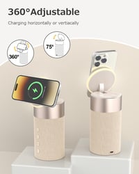 COLSUR Bluetooth hangszóró vezeték nélküli töltővel és éjszakai fénnyel 2 az 1-ben 4