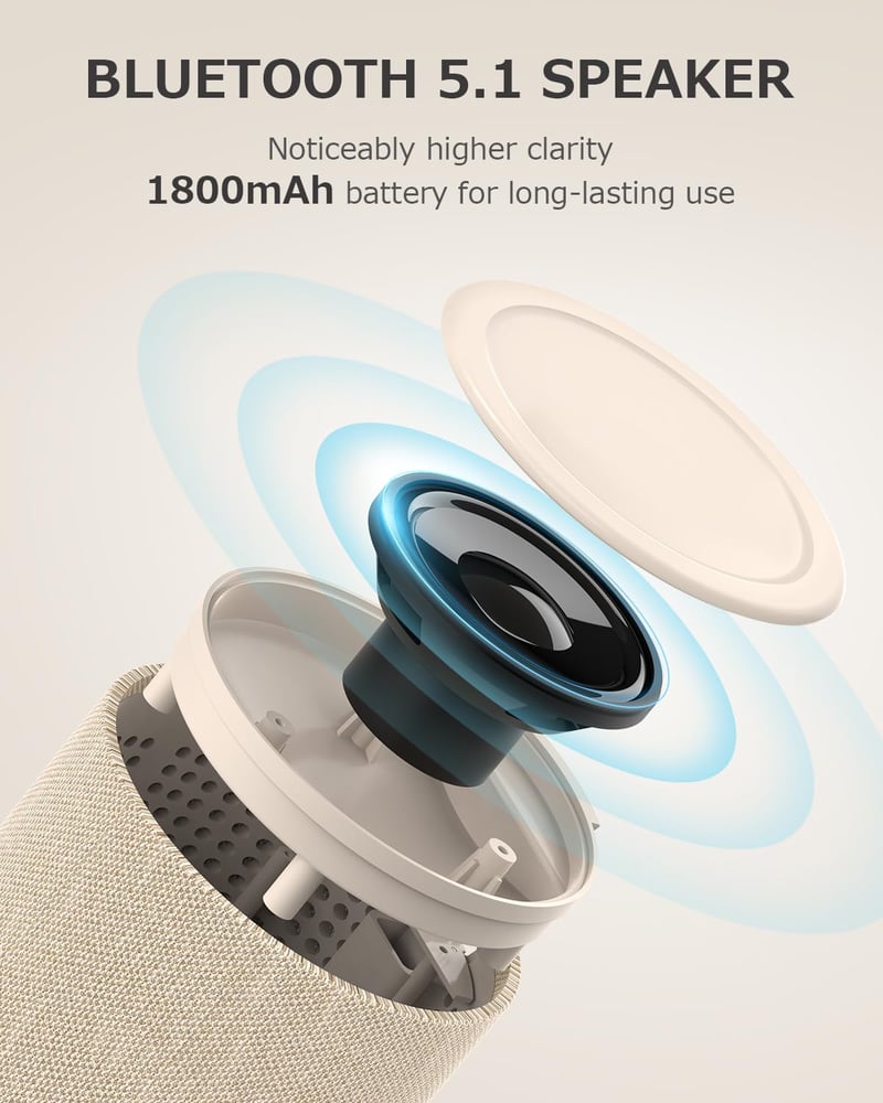 COLSUR Bluetooth hangszóró vezeték nélküli töltővel és éjszakai fénnyel 2 az 1-ben