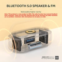 COLSUR digitális ébresztőóra rádió vezeték nélküli töltővel, Bluetooth hangszóró USB csatlakozóval 6