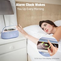 COLSUR digitális ébresztőóra vezeték nélküli töltővel, Bluetooth hangszóróval és éjszakai lámpával 2