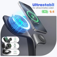 COLSUR MagSafe 5 az 1-ben összecsukható vezeték nélküli töltőállomás iPhone/Apple Watch/AirPods - fekete 2