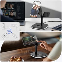 COLSUR MagSafe 5 az 1-ben összecsukható vezeték nélküli töltőállomás iPhone/Apple Watch/AirPods - fekete 6