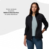 Jachetă fleece cu fermoar integral Columbia Fast Trek II pentru femei – Negru, mărimea S (EU) 6