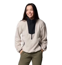 Pulover fleece damă Columbia Sequoia Grove 1/2 Zip - Dark Stone/Negru, mărimea M - Bluză fleece cu fermoar 6