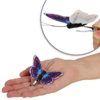 com-four Set de 12 fluturi decorativi cu clips - Fluturi artificiali colorați pentru aranjamente de masă - Decorațiune de toamnă cu clemă - 8 cm 5