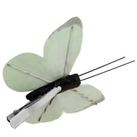 com-four Set de 12 fluturi decorativi cu clips - Fluturi artificiali colorați pentru aranjamente de masă - Decorațiune de toamnă cu clemă - 8 cm 8