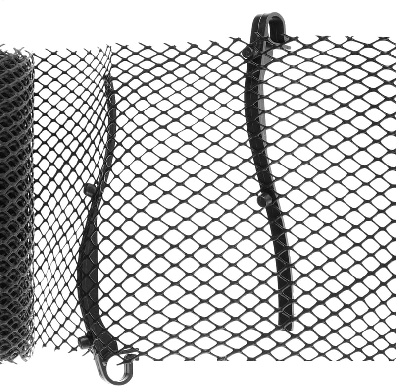 com-four 16 méter Csatornavédő Szett 20 Klippel, Levélvédelem Ereszcsatornához - Set of 4 - roll 16 m / 20 clips