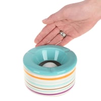 com-four Set 2 Cenușare rezistente la vânt din ceramică dolomită, scrumiere de exterior rezistente la intemperii 4