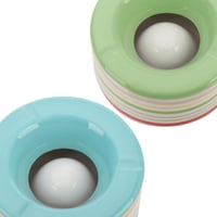 com-four Set 2 Cenușare rezistente la vânt din ceramică dolomită, scrumiere de exterior rezistente la intemperii 7