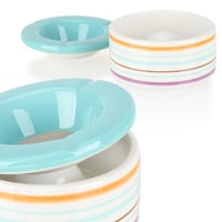 com-four Set 2 Cenușare rezistente la vânt din ceramică dolomită, scrumiere de exterior rezistente la intemperii 8
