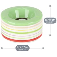 com-four Set 2 Cenușare rezistente la vânt din ceramică dolomită, scrumiere de exterior rezistente la intemperii 3
