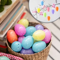 com-four 24 ouă de Paște reîncărcabile, ouă colorate din plastic pentru umplut cu surprize, accesoriu decorativ 3