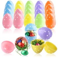 com-four 24 ouă de Paște reîncărcabile, ouă colorate din plastic pentru umplut cu surprize, accesoriu decorativ 1