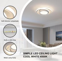 Comely Kerek LED Mennyezeti Lámpa 32W - 2350lm, 4500K Természetes Fehér Fény, 28cm Átmérő, Energiatakarékos, Fürdőszobába, Konyhába, Hálószo 3