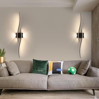 Comely LED fali lámpa 27W 3000 lm, modern fel-le világítás, fekete, 4500K 8