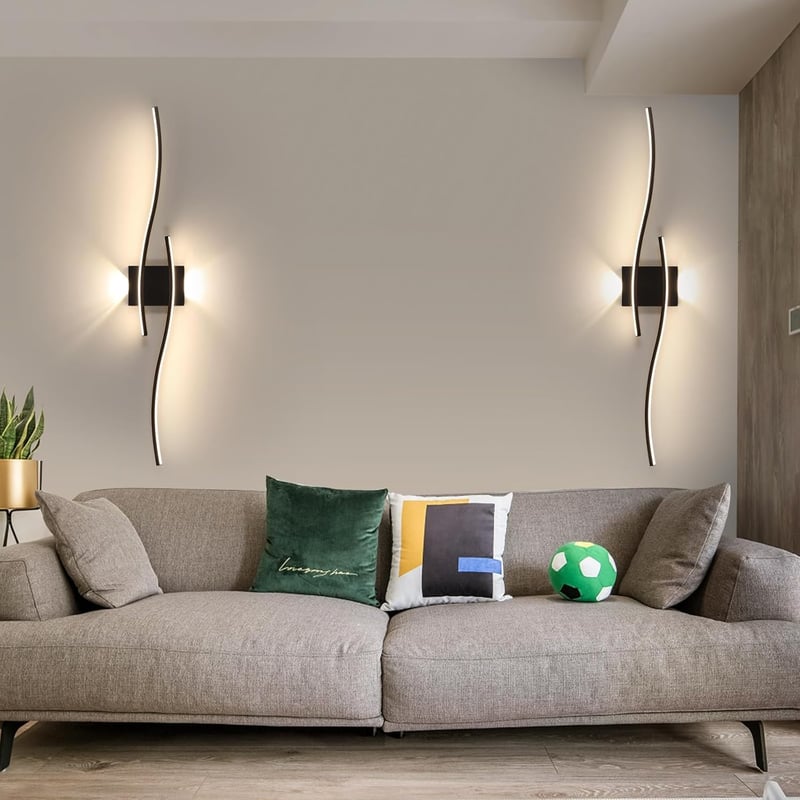 Comely LED fali lámpa 27W 3000 lm, modern fel-le világítás, fekete, 4500K