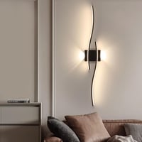 Comely LED fali lámpa 27W 3000 lm, modern fel-le világítás, fekete, 4500K 7