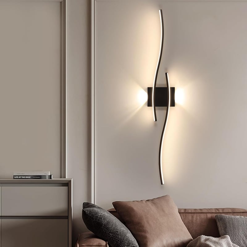 Comely LED fali lámpa 27W 3000 lm, modern fel-le világítás, fekete, 4500K
