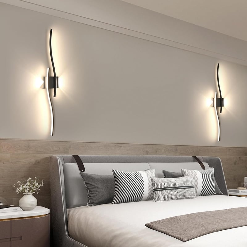 Comely LED fali lámpa 27W 3000 lm, modern fel-le világítás, fekete, 4500K