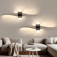 Comely LED fali lámpa 27W 3000 lm, modern fel-le világítás, fekete, 4500K 2