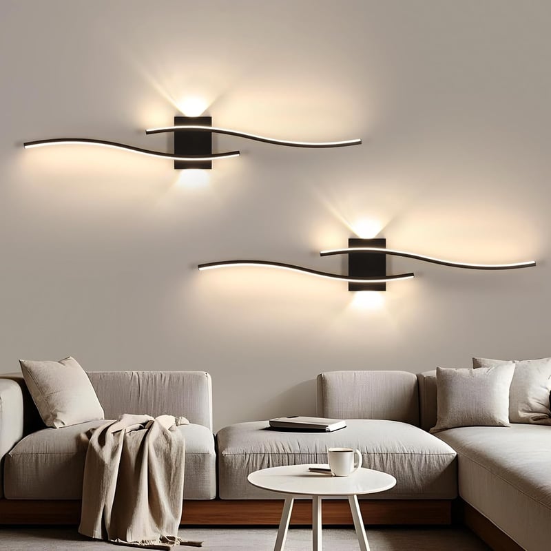 Comely LED fali lámpa 27W 3000 lm, modern fel-le világítás, fekete, 4500K