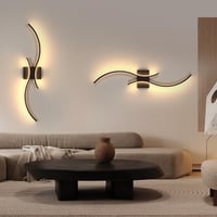 Nástenné LED svietidlo Comely, stmievateľné, 32 W, kreatívny dlhý dizajn, čierne, 80 cm, nastaviteľný jas, moderná nástenná lampa do obývačky a spálne 2