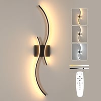 Nástenné LED svietidlo Comely, stmievateľné, 32 W, kreatívny dlhý dizajn, čierne, 80 cm, nastaviteľný jas, moderná nástenná lampa do obývačky a spálne 1