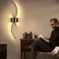 Nástenné LED svietidlo Comely, stmievateľné, 32 W, kreatívny dlhý dizajn, čierne, 80 cm, nastaviteľný jas, moderná nástenná lampa do obývačky a spálne 7