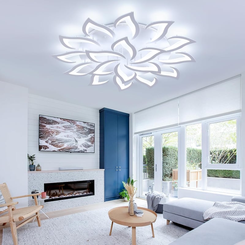 Comely LED mennyezeti lámpa 120W dimmelhető távirányítóval 110cm fehér