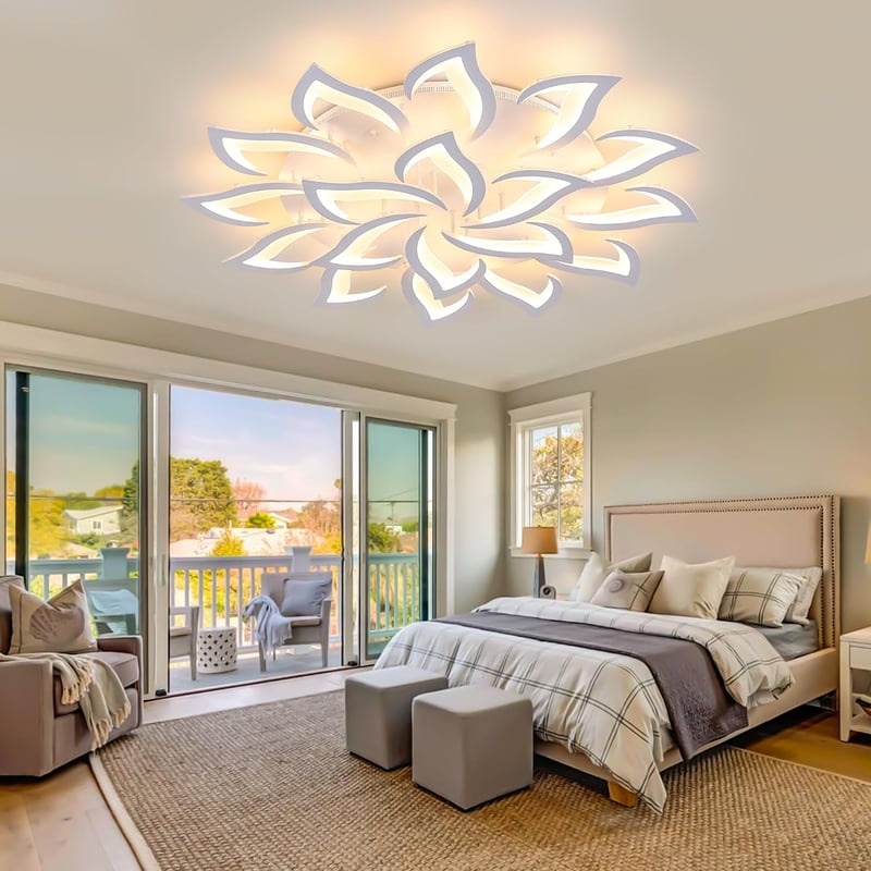 Comely LED mennyezeti lámpa 120W dimmelhető távirányítóval 110cm fehér