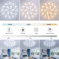 Comely LED mennyezeti lámpa 120W dimmelhető távirányítóval 110cm fehér 2