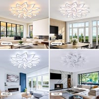 Comely LED mennyezeti lámpa 120W dimmelhető távirányítóval 110cm fehér 3