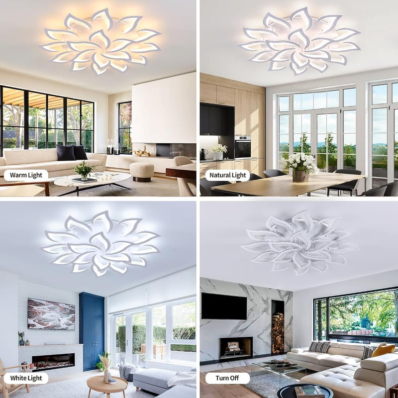 Comely LED mennyezeti lámpa 120W dimmelhető távirányítóval 110cm fehér